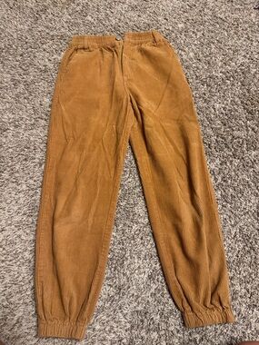 Forever 21 Men's Corduroy Jogger Pants in Camel